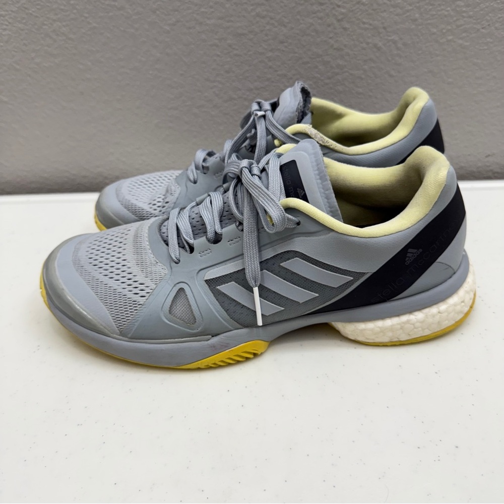 Adidas Stella McCartney Size 9 Light Gray and Soft Yellow Shoes Sneakers